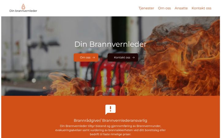 Screenshot of brannvernleder.no