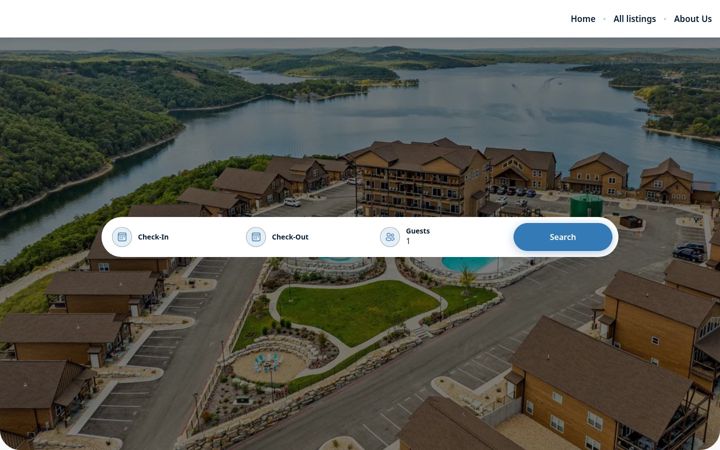 Screenshot of bransonlakeescape.com