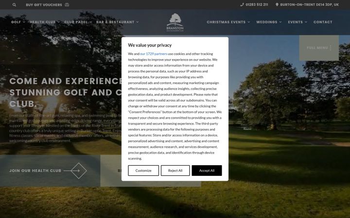 Screenshot of branstonclub.co.uk