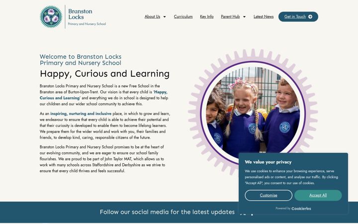 Screenshot of branstonlocksprimary.co.uk