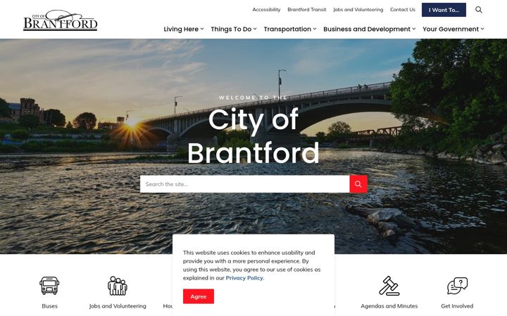 Screenshot of brantford.ca