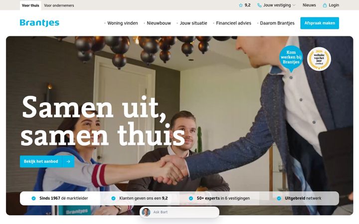 Screenshot of brantjesverzekeringen.nl