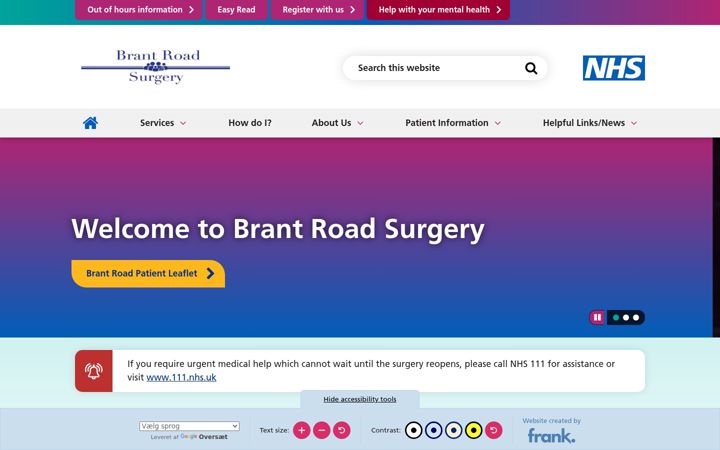 Screenshot di brantroadsurgery.co.uk