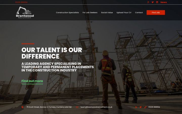 Screenshot of brantwoodrecruitment.co.uk