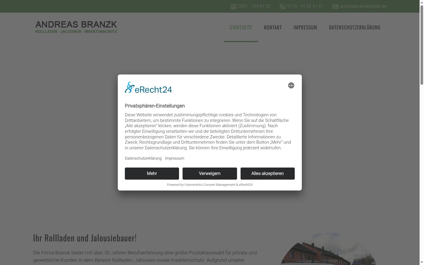 Screenshot tal-banner tal-kunsens muri qabel kwalunkwe interazzjoni