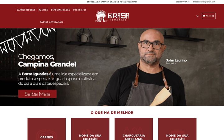 Screenshot of brasaiguarias.com.br