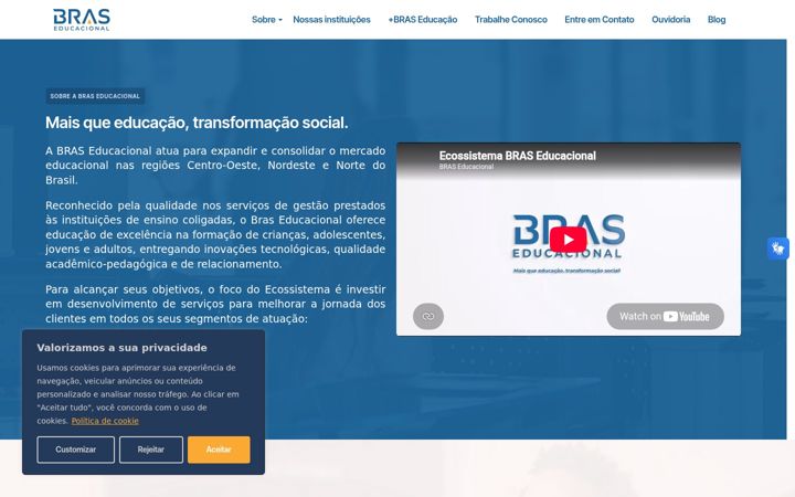 Captura de pantalla de braseducacional.com.br