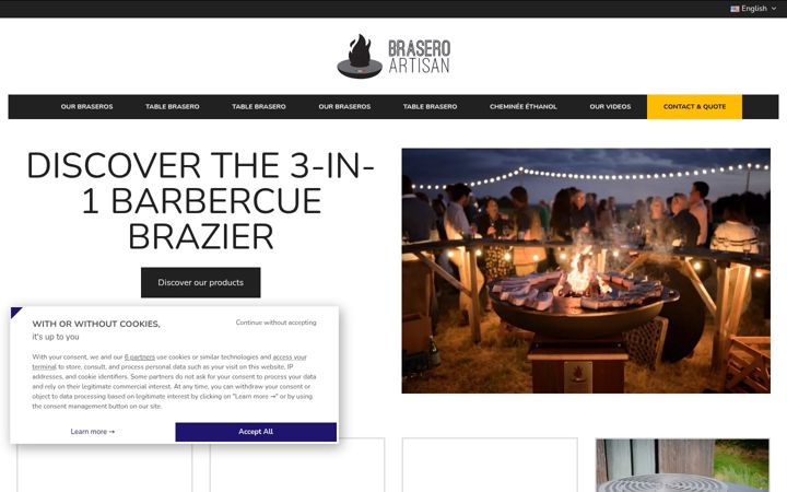 Screenshot of brasero-artisan.com
