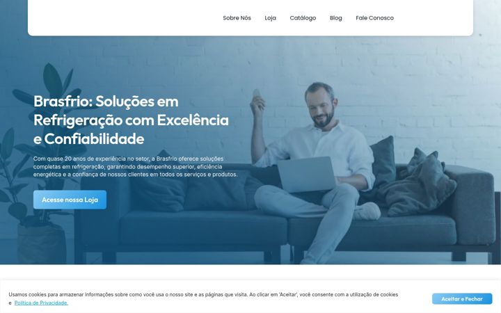 Captura de pantalla de brasfriopalmas.com.br
