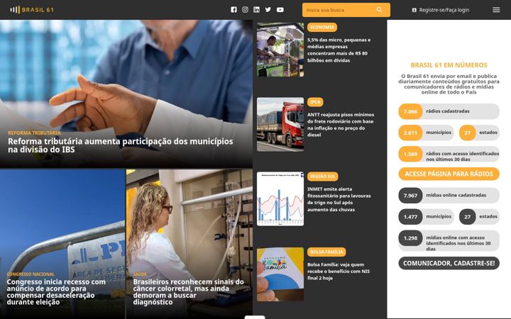 Screenshot του brasil61.com