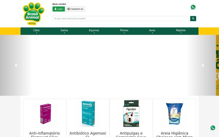 Screenshot of brasilanimal.com.br