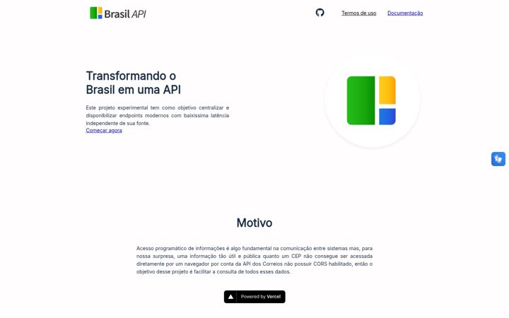 Screenshot of brasilapi.com.br