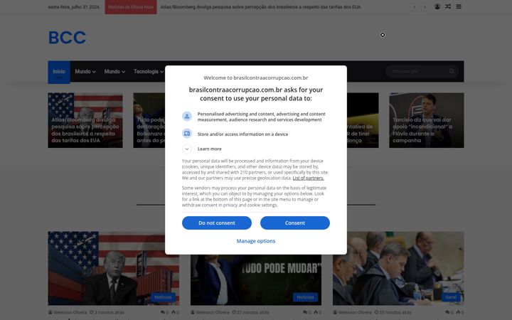 Screenshot of brasilcontraacorrupcao.com.br