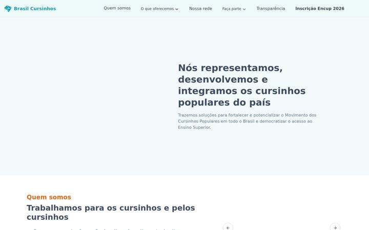 Screenshot of brasilcursinhos.org
