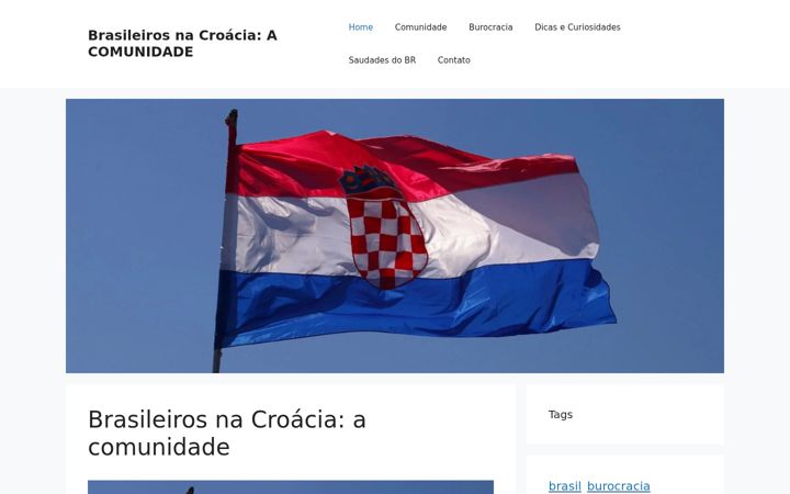 Screenshot of brasileirosnacroacia.com