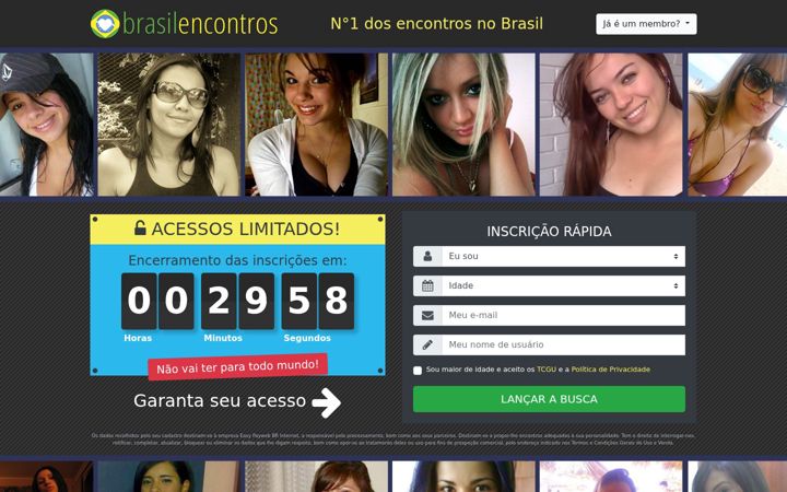 Screenshot of brasilencontros.com.br