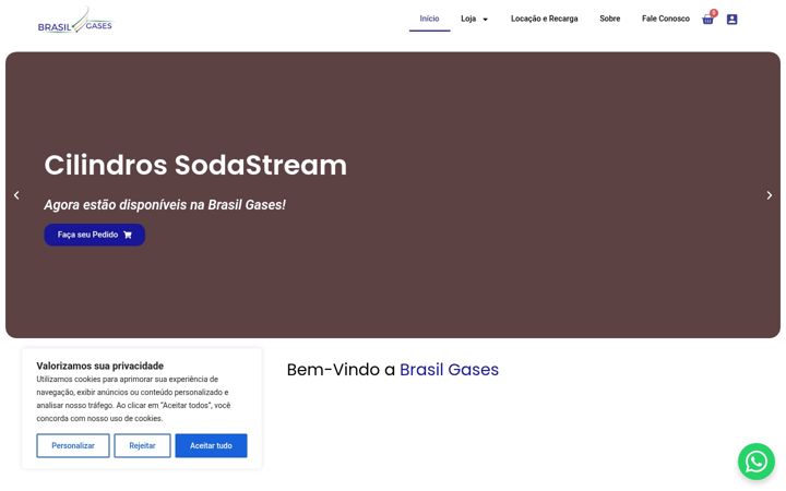 Screenshot of brasilgasesmg.com.br