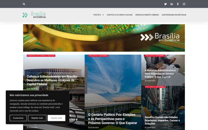Kuvakaappaus sivustosta brasiliaemevidencia.com.br