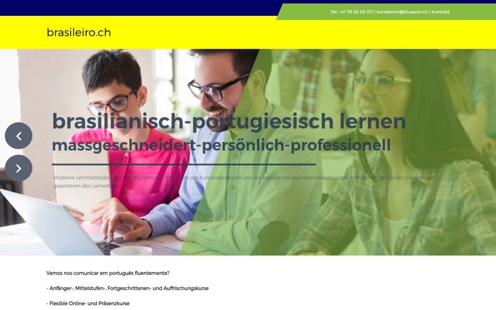 Screenshot of brasilianisch-sprachschule.ch