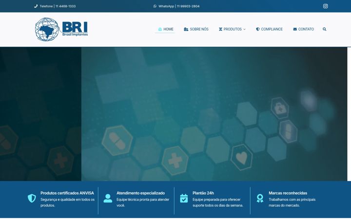 Screenshot of brasilimplantes.com.br