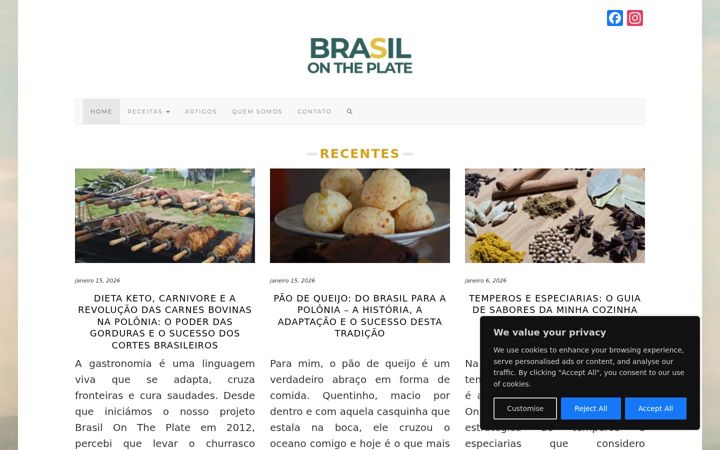 Screenshot of brasilontheplate.com