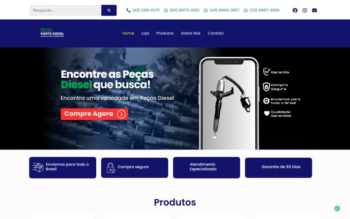 Skærmbillede af brasilpartsdiesel.com.br