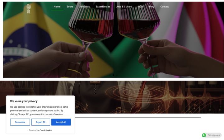 Screenshot of brasilwineacee.com