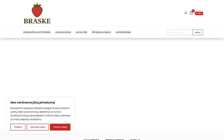 Kuvakaappaus sivustosta braskeshop.lt