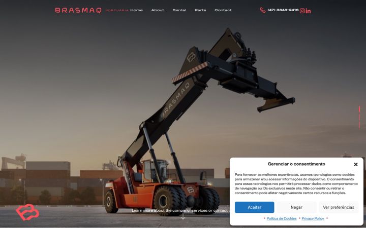 Screenshot of brasmaq.com.br