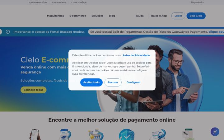 Screenshot of braspag.com.br