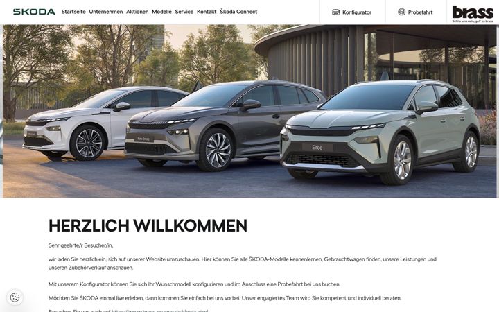 Screenshot of brass-frankfurt.skoda-auto.de