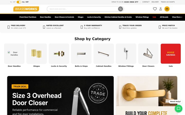 Screenshot of brass-works.co.uk