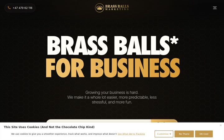 Screenshot of brassballs.co.za