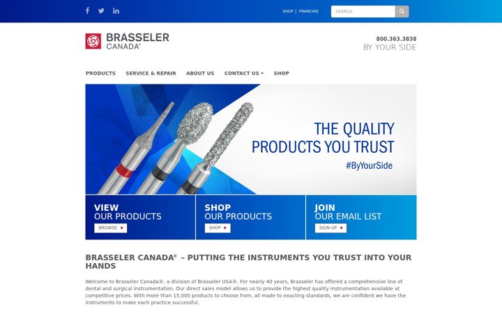 Screenshot of brasselercanada.com