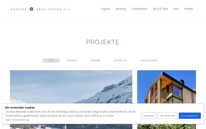 Screenshot of brasserarchitekten.ch
