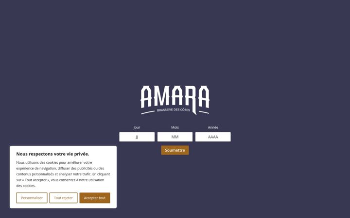 Screenshot of brasserie-amara.fr