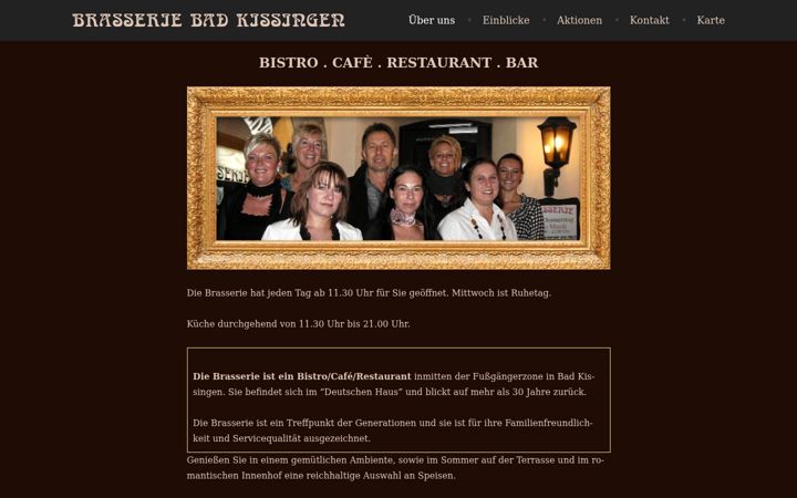 Screenshot of brasserie-badkissingen.de