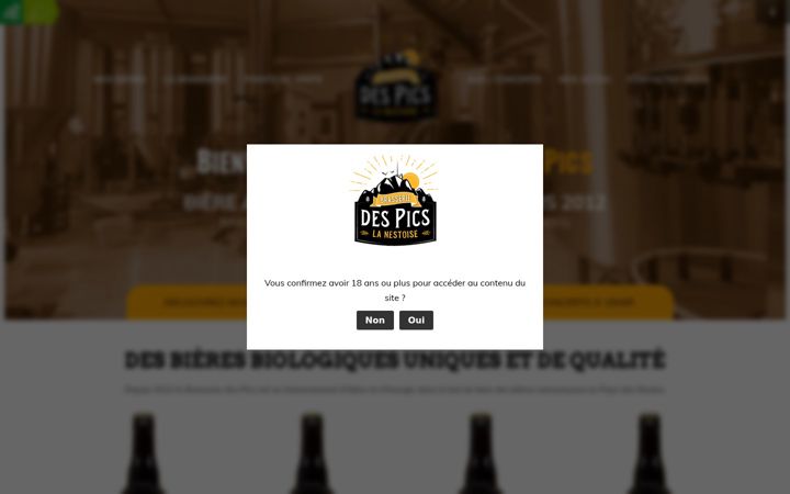 Екранна снимка на brasserie-des-pics.fr