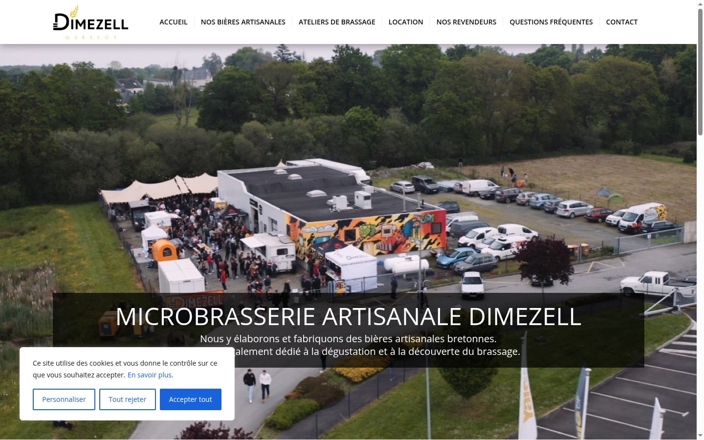 Képernyőkép a bármilyen interakció előtt megjelenő hozzájárulási bannerről