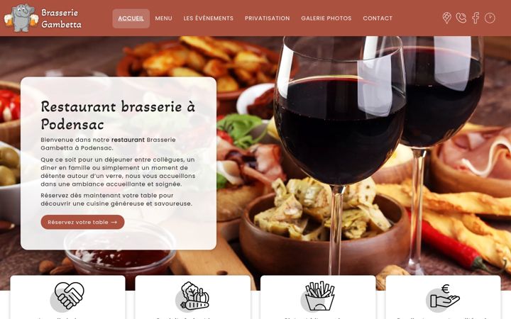 Screenshot of brasserie-gambetta.fr
