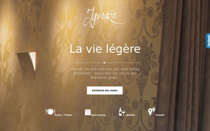Snimka zaslona za brasserie-ignaz.de