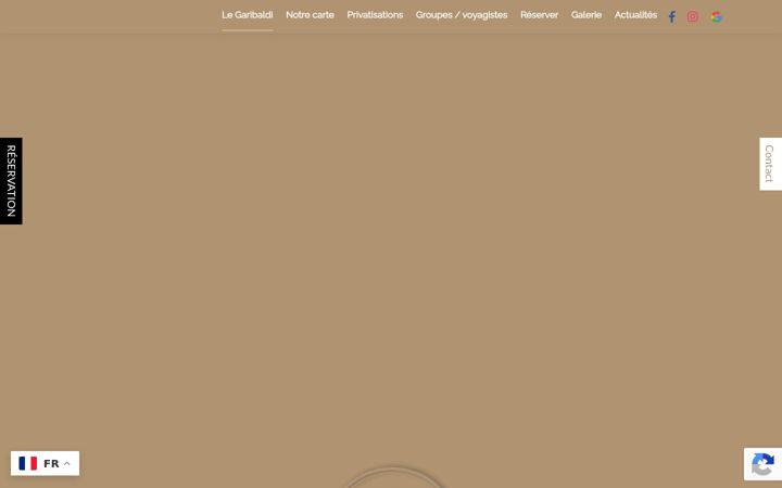 Screenshot of brasserie-legaribaldi-nice.fr