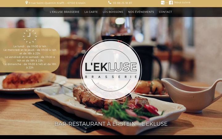 Screenshot of brasserie-lekluse.fr