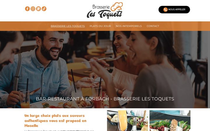 Screenshot of brasserie-les-toquets.fr