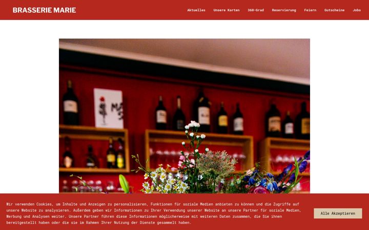 Screenshot of brasserie-marie.de