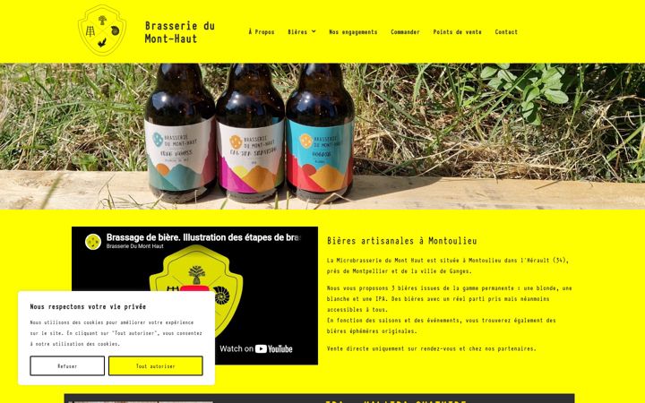 Screenshot of brasserie-mont-haut.fr