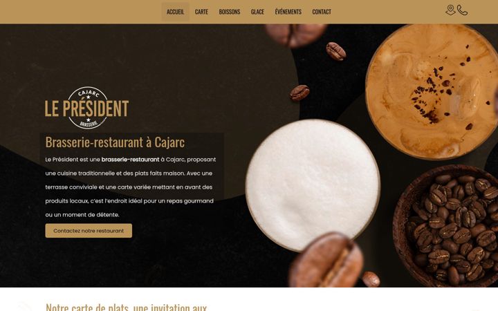 Screenshot of brasserie-president.fr