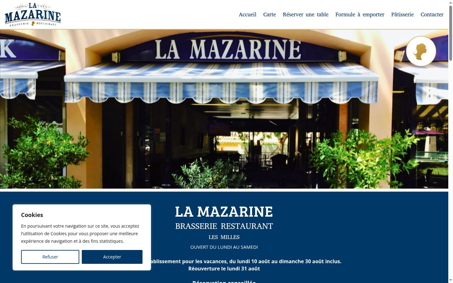 Screenshot of the consent banner shown before any interaction