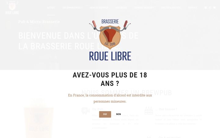 Екранна снимка на brasserie-roue-libre.fr