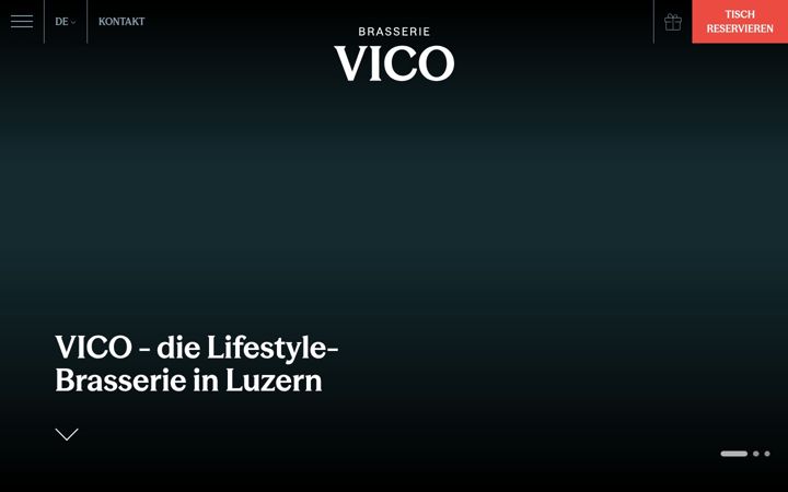 Screenshot of brasserie-vico.ch
